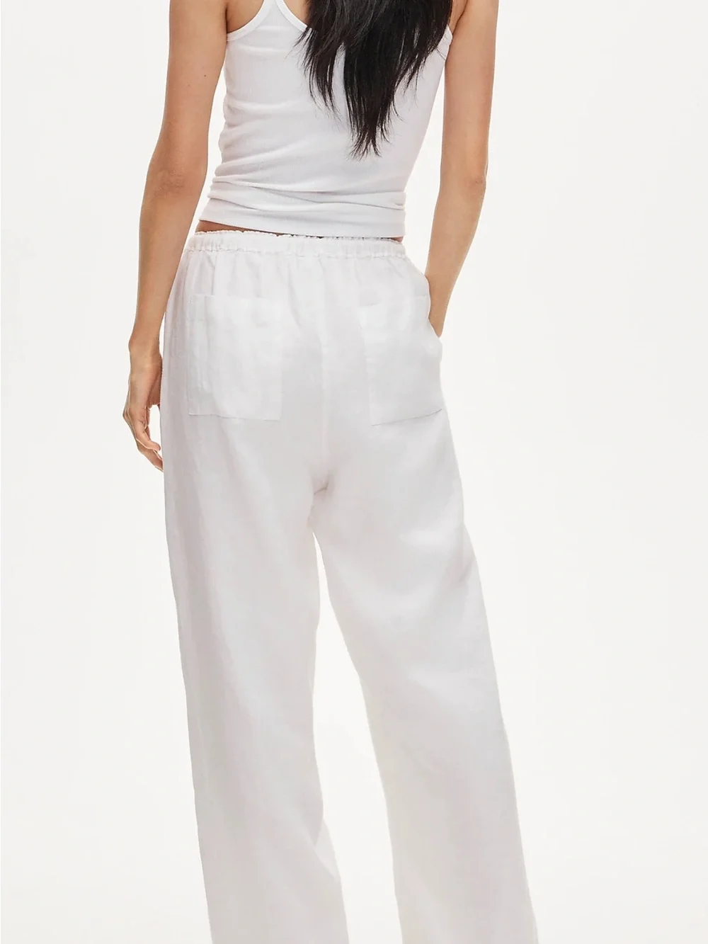 J. Crew NWT Soleil White Wide-Leg Linen Pants with Red Floral Embroidery XXS